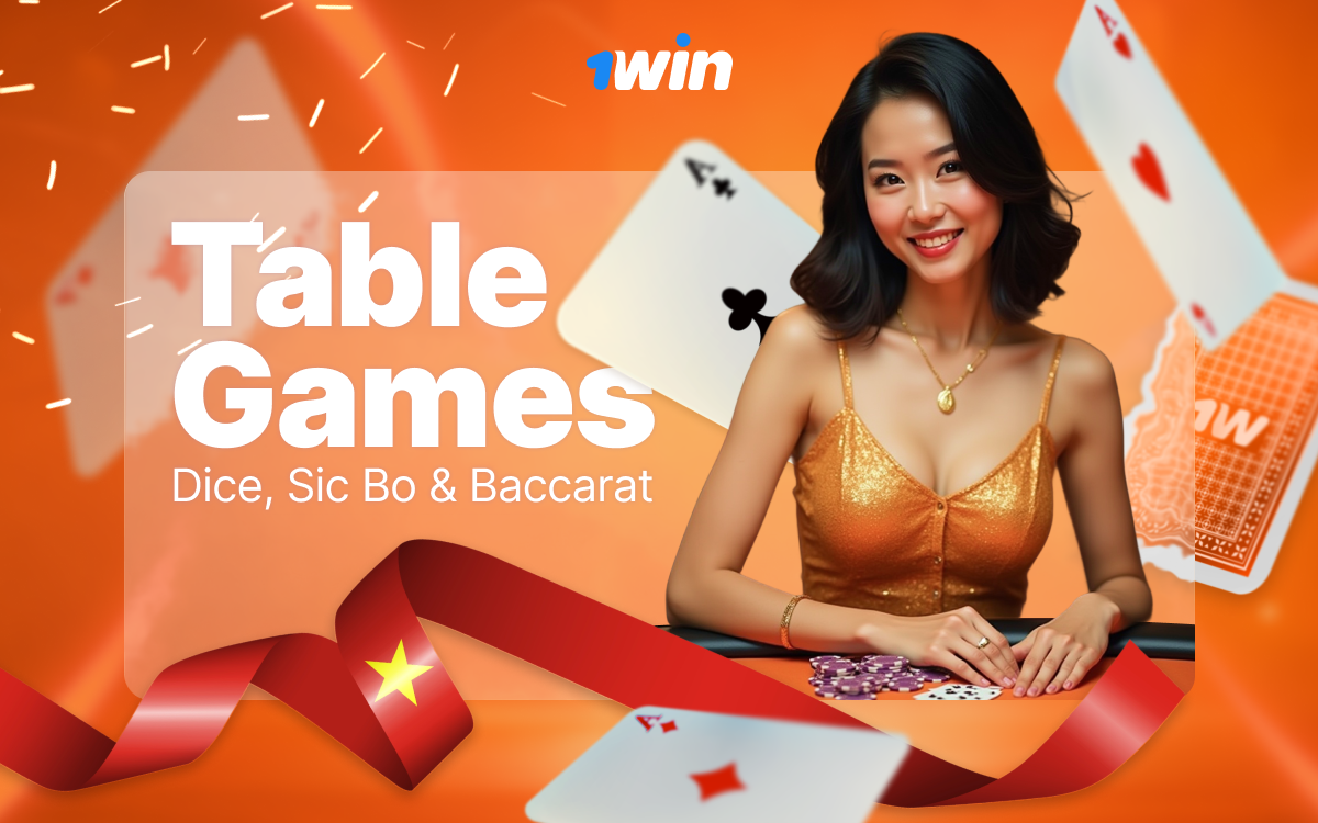 1win Table Games Enjoy dice, Sic Bo, and baccarat table games at 1win.